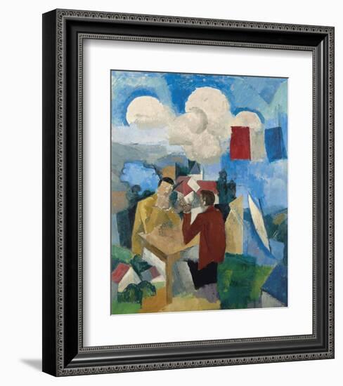 La conquête de l'air, avec deux personnages-Roger De La Fresnaye-Framed Art Print