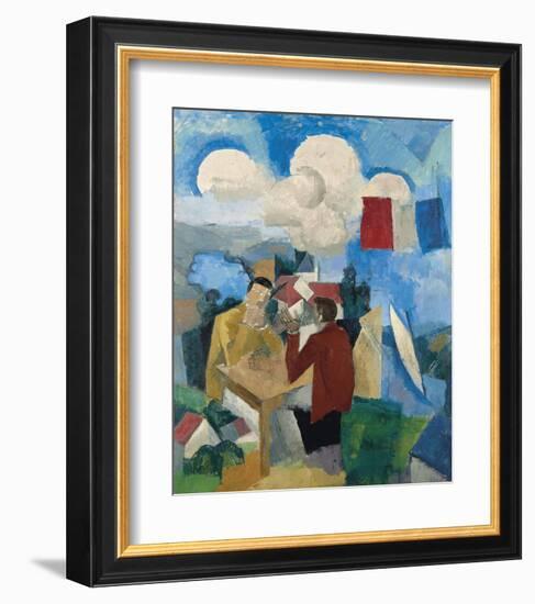 La conquête de l'air, avec deux personnages-Roger De La Fresnaye-Framed Art Print