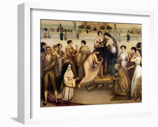 La Consagracion De La Copla, 1912-Julio Romero de Torres-Framed Giclee Print