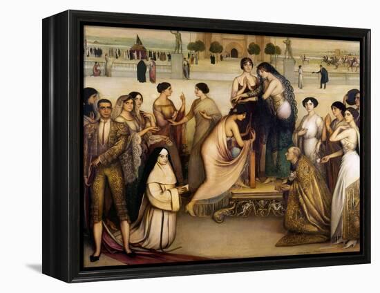 La Consagracion De La Copla, 1912-Julio Romero de Torres-Framed Premier Image Canvas