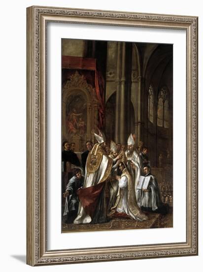 La Consagración De San Ambrosio Como Arzobispo, Ca. 1673-Juan de Valdes Leal-Framed Giclee Print