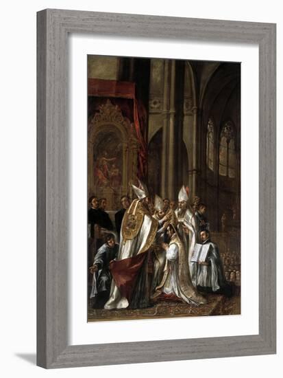 La Consagración De San Ambrosio Como Arzobispo, Ca. 1673-Juan de Valdes Leal-Framed Giclee Print