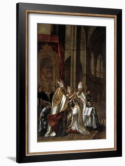 La Consagración De San Ambrosio Como Arzobispo, Ca. 1673-Juan de Valdes Leal-Framed Giclee Print