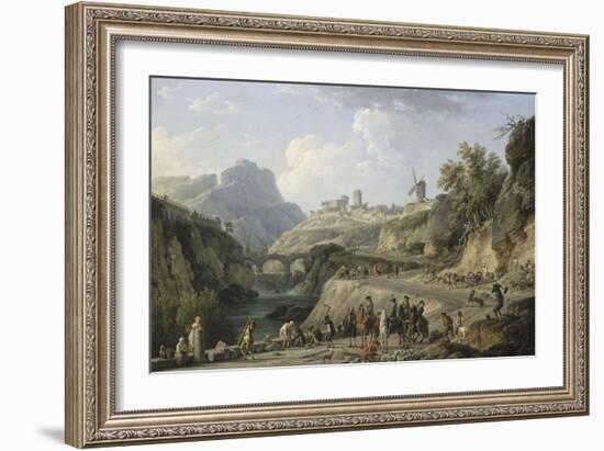 La construction d'un grand chemin-Claude Joseph Vernet-Framed Giclee Print