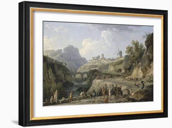 La construction d'un grand chemin-Claude Joseph Vernet-Framed Giclee Print