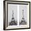 La construction de la Tour Eiffel vue de l'une des tours du palais du Trocadéro-Théophile Féau-Framed Giclee Print