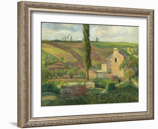 La Cote Des Mathurins a L'Hermitage, Pontoise, 1876-Camille Pissarro-Framed Giclee Print