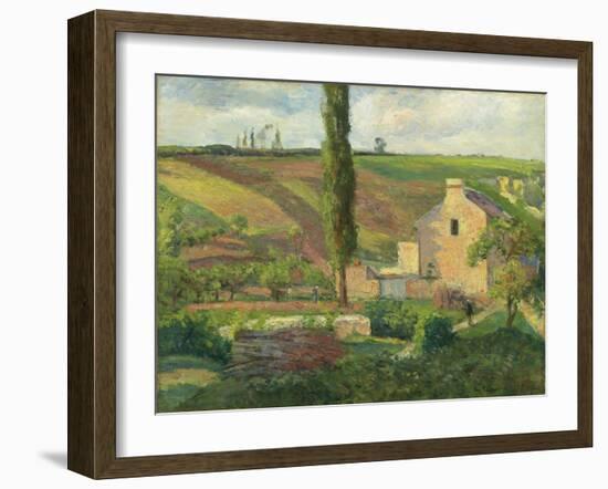 La Cote Des Mathurins a L'Hermitage, Pontoise, 1876-Camille Pissarro-Framed Giclee Print