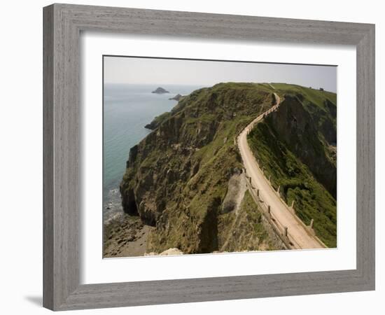 La Coupee, Sark, Channel Islands, United Kingdom, Europe-Richardson Rolf-Framed Photographic Print