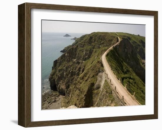 La Coupee, Sark, Channel Islands, United Kingdom, Europe-Richardson Rolf-Framed Photographic Print