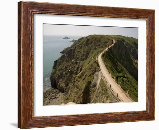 La Coupee, Sark, Channel Islands, United Kingdom, Europe-Richardson Rolf-Framed Photographic Print