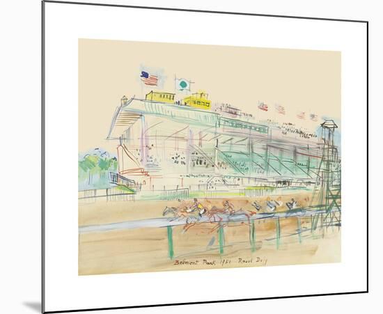 La course à Belmont Park-Raoul Dufy-Mounted Premium Giclee Print