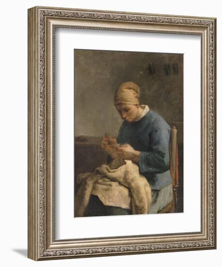 La couseuse-Jean-François Millet-Framed Giclee Print