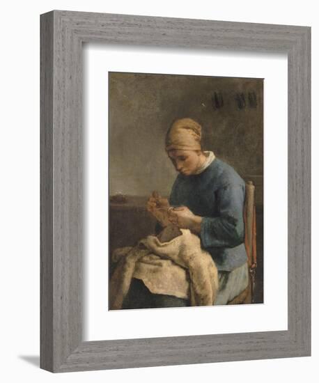 La couseuse-Jean-François Millet-Framed Giclee Print