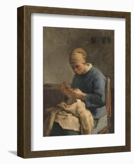 La couseuse-Jean-François Millet-Framed Giclee Print