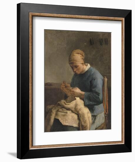 La couseuse-Jean-François Millet-Framed Giclee Print