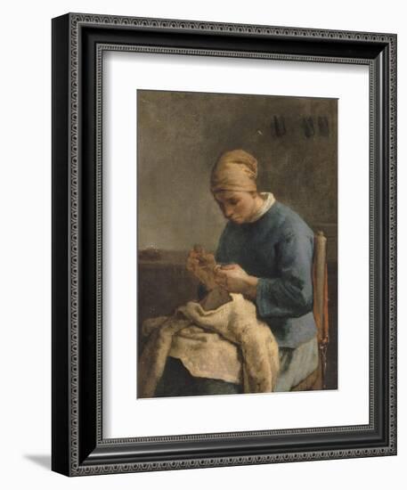 La couseuse-Jean-François Millet-Framed Giclee Print