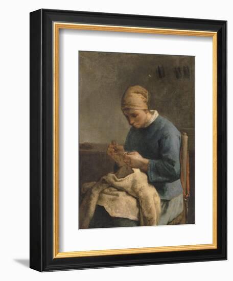 La couseuse-Jean-François Millet-Framed Giclee Print