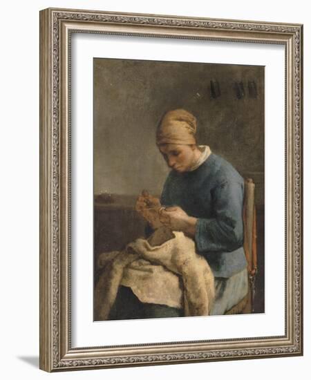 La couseuse-Jean-François Millet-Framed Giclee Print