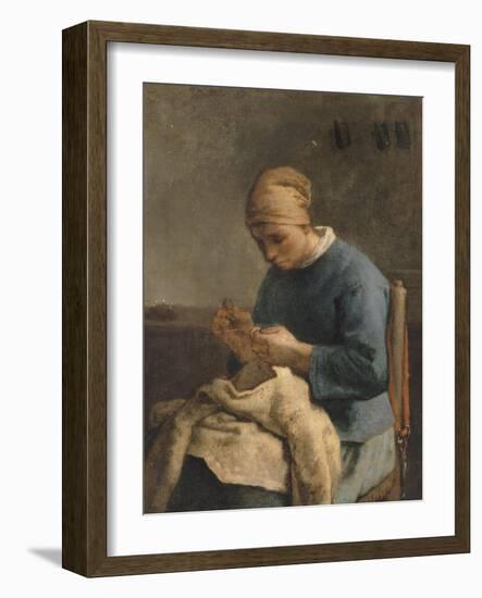 La couseuse-Jean-François Millet-Framed Giclee Print