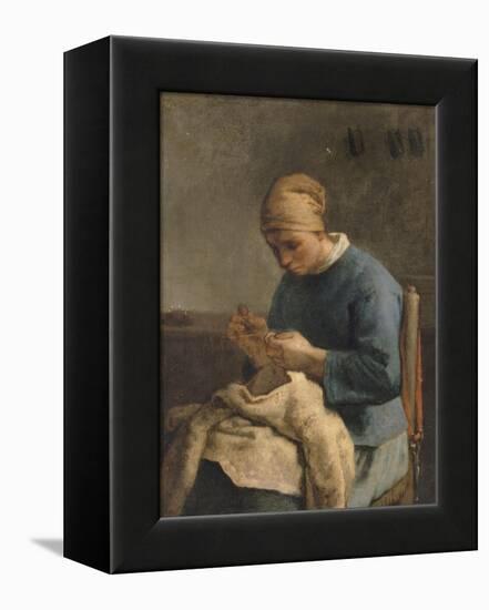 La couseuse-Jean-François Millet-Framed Premier Image Canvas