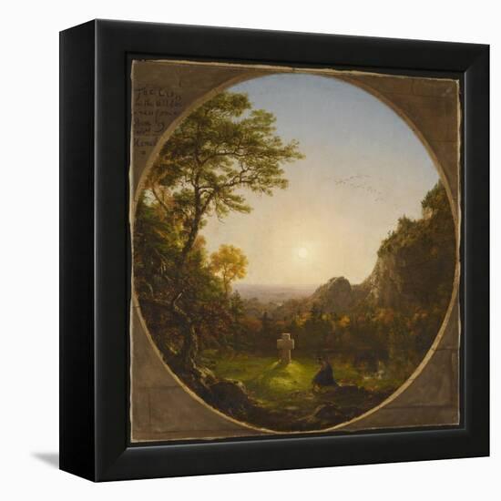 La Croix dans la Solitude d'aprés un poème de F.D. Hermans-Thomas Cole-Framed Premier Image Canvas