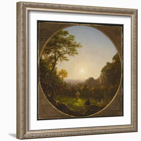 La Croix dans la Solitude d'aprés un poème de F.D. Hermans-Thomas Cole-Framed Giclee Print