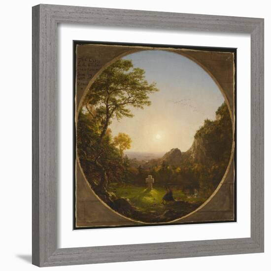 La Croix dans la Solitude d'aprés un poème de F.D. Hermans-Thomas Cole-Framed Giclee Print