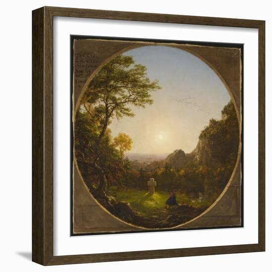 La Croix dans la Solitude d'aprés un poème de F.D. Hermans-Thomas Cole-Framed Giclee Print