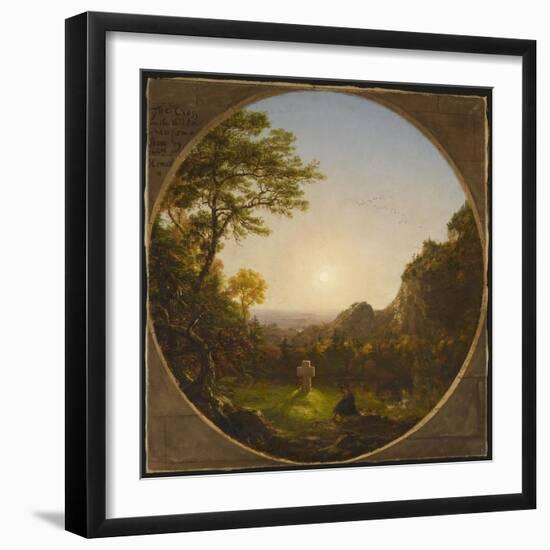 La Croix dans la Solitude d'aprés un poème de F.D. Hermans-Thomas Cole-Framed Giclee Print