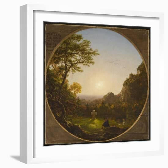 La Croix dans la Solitude d'aprés un poème de F.D. Hermans-Thomas Cole-Framed Giclee Print