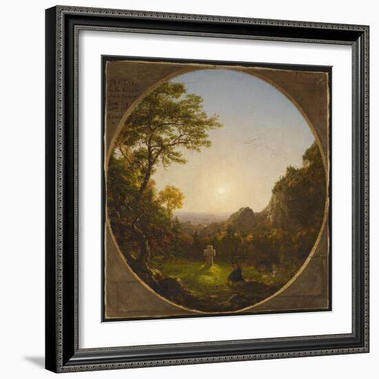 La Croix dans la Solitude d'aprés un poème de F.D. Hermans-Thomas Cole-Framed Giclee Print