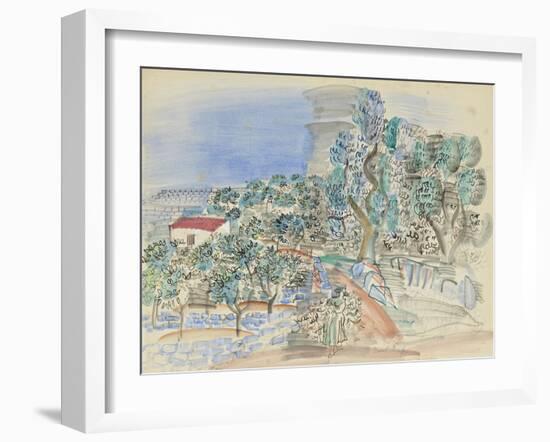 La Cueillette des Oranges-Raoul Dufy-Framed Giclee Print