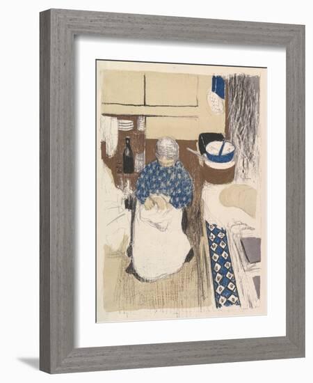 La Cuisinière, from the series Paysages et Intérieurs, 1899-Edouard Vuillard-Framed Giclee Print