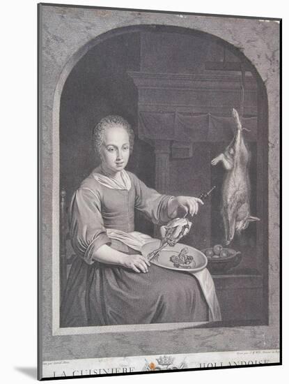 La Cuisiniere Hollandoise-Gabriel Metsu-Mounted Giclee Print