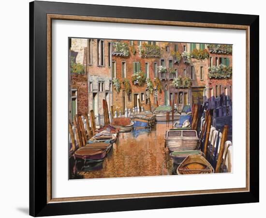 La Curva Sul Canale-Guido Borelli-Framed Giclee Print