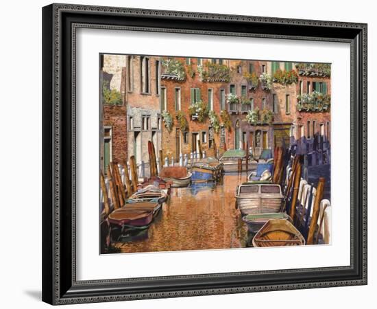 La Curva Sul Canale-Guido Borelli-Framed Giclee Print