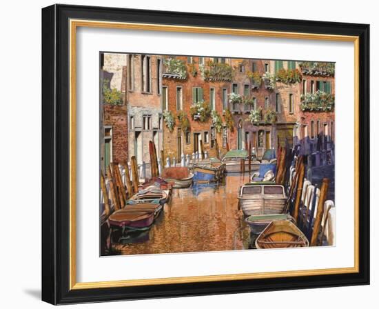 La Curva Sul Canale-Guido Borelli-Framed Giclee Print