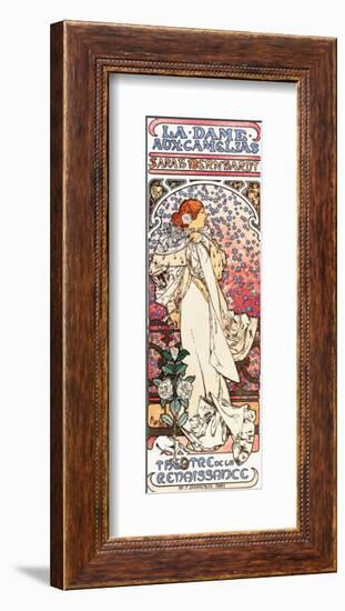 La Dame aux Camelias-Alphonse Mucha-Framed Premium Giclee Print