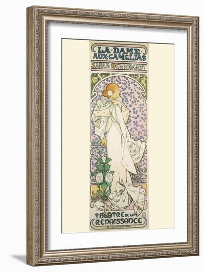 La Dame Aux Camelias-Alphonse Mucha-Framed Art Print