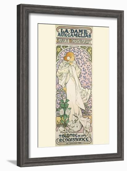 La Dame Aux Camelias-Alphonse Mucha-Framed Art Print