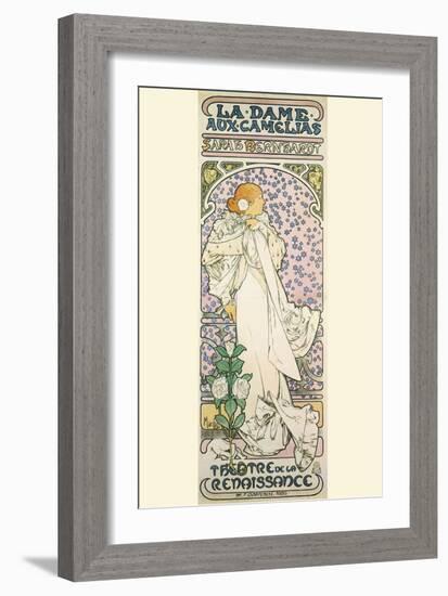 La Dame Aux Camelias-Alphonse Mucha-Framed Art Print