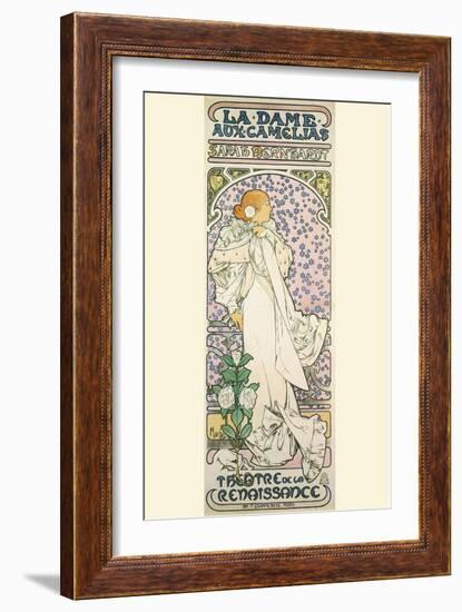 La Dame Aux Camelias-Alphonse Mucha-Framed Art Print