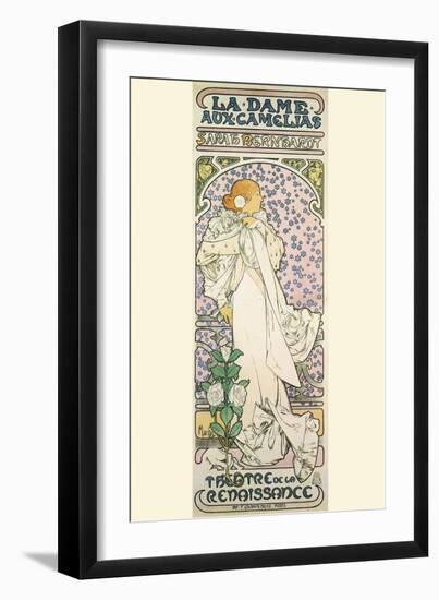 La Dame Aux Camelias-Alphonse Mucha-Framed Art Print