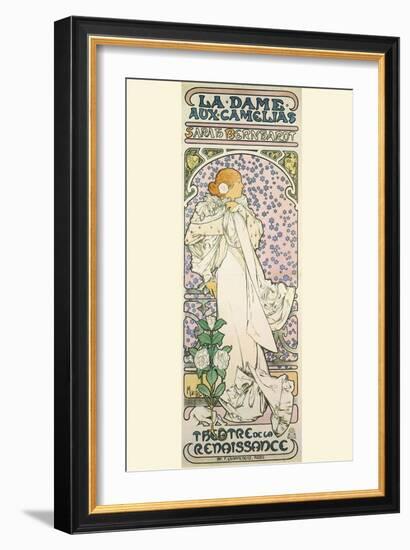 La Dame Aux Camelias-Alphonse Mucha-Framed Art Print