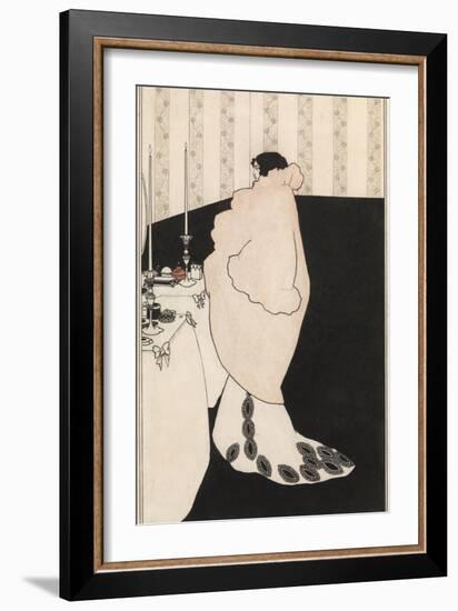 La Dame Aux Camelias-Aubrey Beardsley-Framed Giclee Print