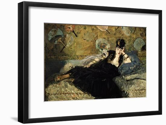 La Dame Aux Eventails, Lady with Fans, 1873-Edouard Manet-Framed Giclee Print