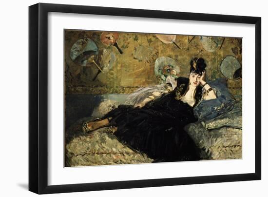 La Dame Aux Eventails, Lady with Fans, 1873-Edouard Manet-Framed Giclee Print