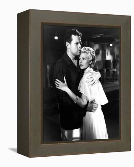 La Dame by Shanghai THE LADY FROM SHANGHAI by OrsonWelles with Orson Welles and Rita Hayworth, 1947-null-Framed Stretched Canvas