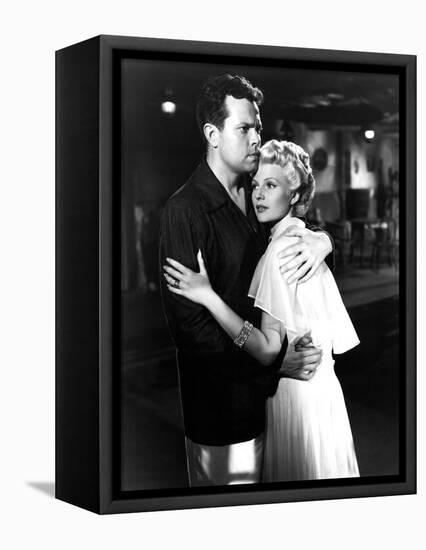 La Dame by Shanghai THE LADY FROM SHANGHAI by OrsonWelles with Orson Welles and Rita Hayworth, 1947-null-Framed Stretched Canvas